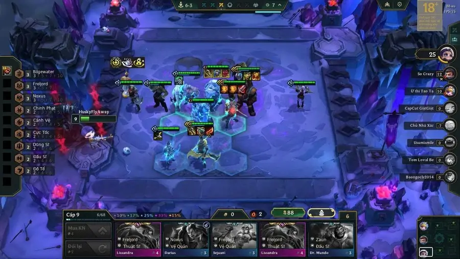 Đội hình hoàn thiện cấp 9 Tất Tay Bậc Đồng